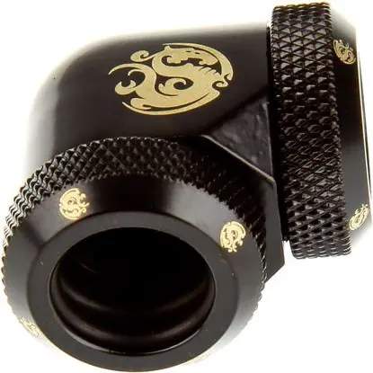 BitsPower Multi-Link úhlový adaptér 90° 12 mm HardTube > 12mm HardTube matná černá