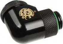 BitsPower Multi-Link otočný úhlový adaptér 90° G1/4 > 12mm hardtube matná černá