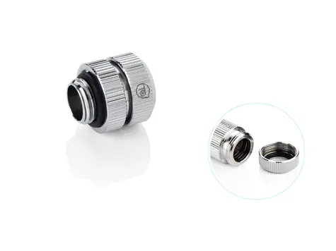 BitsPower TouchAqua sada 2x Link adaptér přímý G1/4 (F) > nastavitelná trubka 16-22mm stříbrná