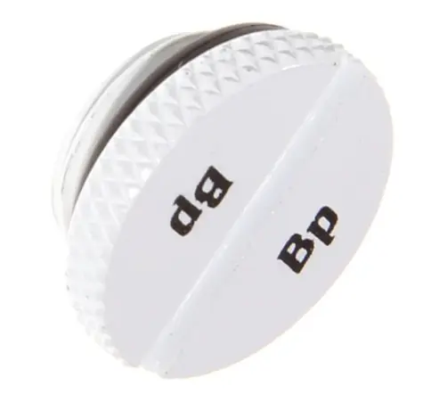 BitsPower Těsnící zátka plochá G1/4 (M) bílá