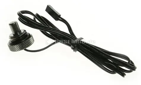 BitsPower Těsnící zátka s teplotním senzorem G1/4 (M) 90cm lesklá černá