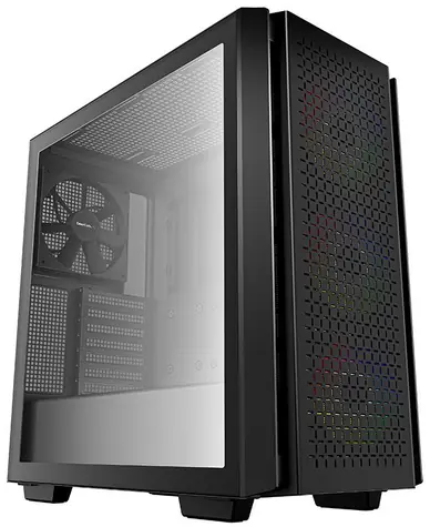 DEEPCOOL CG560 černá / E-ATX / 2xUSB 3.0 / 3x 120 mm + 1x140 mm / bez zdroje / průhledná bočnice 