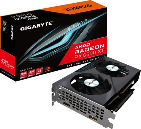 GIGABYTE Radeon RX 6500 XT EAGLE 4G / 2310-2815 MHz / 4GB GDDR6 / 64-bit / 1xHDMI + 1xDP / 107W (6)