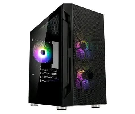 SilverStone Fara H1M Pro ARGB černá / M-ATX / 2x USB 2.0 + 1x USB 3.0 / 3x 120 mm / bez zdroje / průhledná bočnice