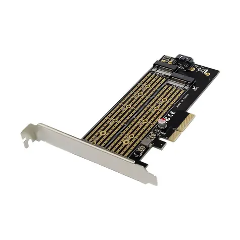 MicroConnect PCIe x4 M.2 B & M key NVMe SSD Adaptér