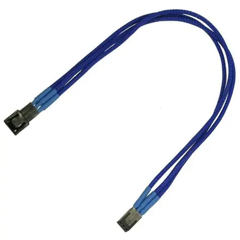 Nanoxia NX3PV3EB prodlužovací kabel 3-pin Molex 30cm modrá / 9-2-017 / Single Sleeve