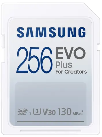SAMSUNG EVO Plus SDXC 256GB / Class 10 / U1 / čtení až 130MBs / vhodné pro 4K 