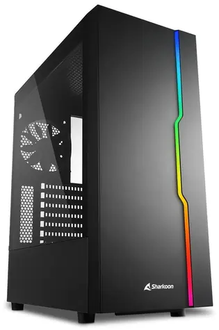 Sharkoon RGB SLIDER černá / RGB / ATX / 1x 120mm / bez zdroje / průhledná bočnice