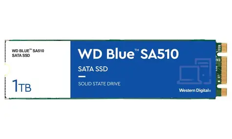 WD Blue SA510 1TB / M.2 SSD 2280 / SATA III / TLC / R: 560MBps / W: 520 MBps / 5y