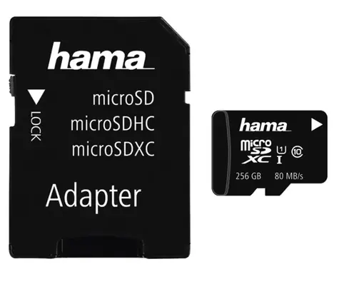 Hama 124171 microSDHC 256 GB / Class 10 /  80 MB/s / Adapter/Mobile