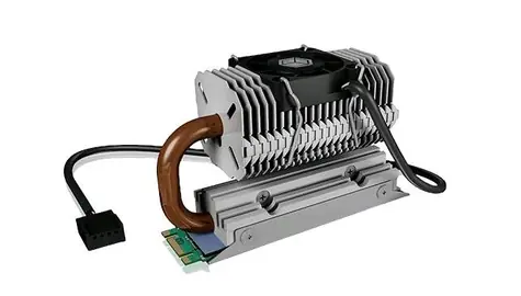 Icy Box IB-M2HSF-705 stříbrná / Chladič pro M.2 SSD / aktivní 