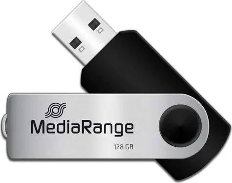 MediaRange MR913 128GB stříbrná  / Flash Disk / USB 2.0