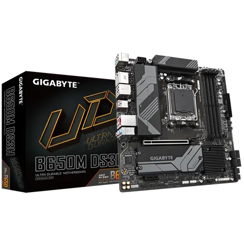 GIGABYTE B650M DS3H / AMD B650 / DDR5 / SATA III RAID / USB / GLAN / M.2 / sc.AM5 / mATX