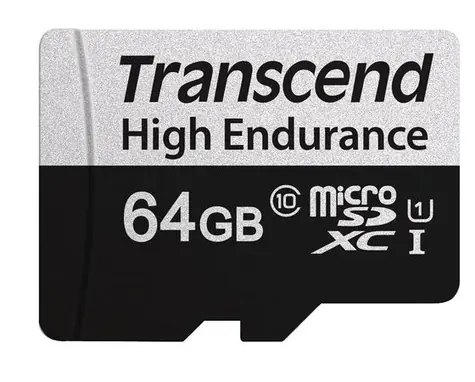 Transcend 350V 64GB / Micro SDHC / Paměťová karta /  Class 10 / R: 95MBps / W: 45MBps