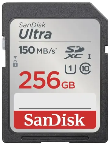 SanDisk Ultra SDXC 256GB / Class 10 / UHS-I / U1 / čtení: až 120MBs / vhodné pro Full HD