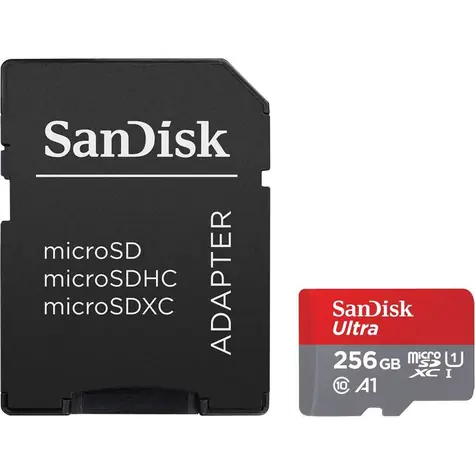 SanDisk Ultra microSDXC 256GB + adaptér  / Class 10 / UHS-I / čtení: až 150MBs