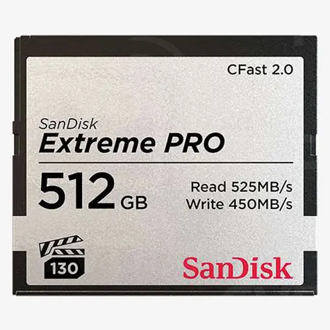 SanDisk Extreme Pro CFast 2.0 512GB / rychlost až 525MB/s