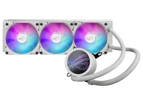 ASUS ROG RYUO III 360 bílá / komplet vodního chlazení CPU / 3x 120mm / max. 36.45 dB / max 2200 RPM / ARGB / doprodej