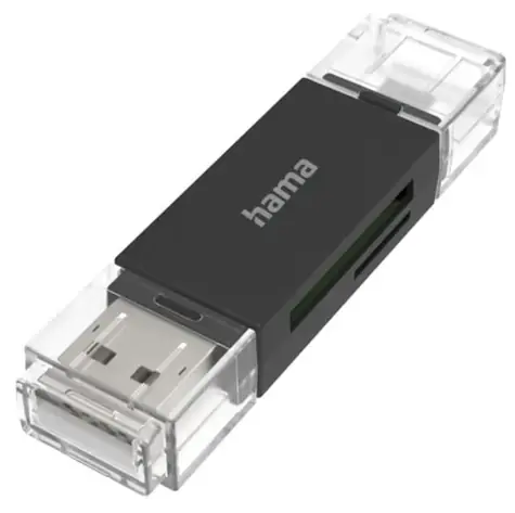 Hama čtečka SD karet / USB-A / microUSB 