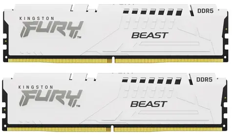 Kingston Fury Beast White 32GB (2x16GB) DDR5 5600MHz EXPO / CL36 / DIMM / On-Die ECC / EXPO / XMP / 1.25V