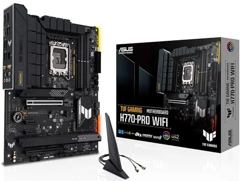 ASUS TUF GAMING H770-PRO WIFI / H770 / LGA1700 / 4x DDR5 / PCIEx16 / 2.5GLAN / ATX