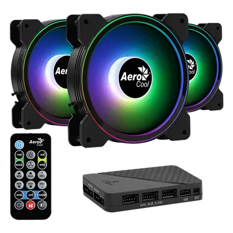 AeroCool Saturn 12F ARGB Pro / sada ventilátorů / 120mm / ARGB / hub / ovladač