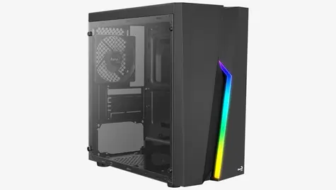 AeroCool Bolt Mini černá / PC skříň / Micro ATX / 1x USB 3.0 / 2x USB 2.0 / Bez zdroje / průhledná bočnice