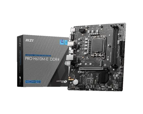 MSI PRO H610M-E DDR4 / H610M / LGA 1700 / 2x DDR4 / PCIEx16 / 1x GLAN / mATX