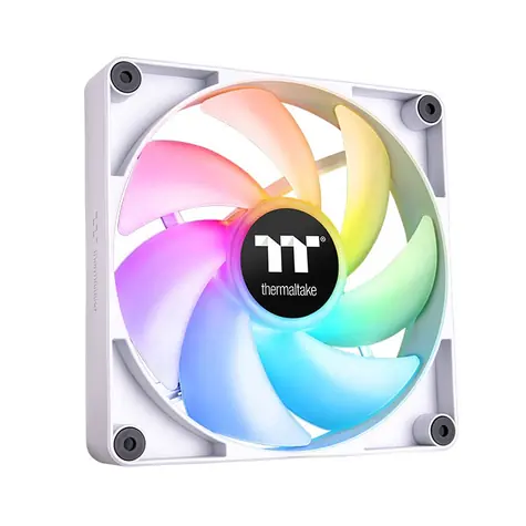 Thermaltake CT140 ARGB Sync PC Cooling Fan White  Hydraulic Bearing / 140mm / 30.5dB @ 1500rpm / 4 pin + 3 pin / 2ks / A