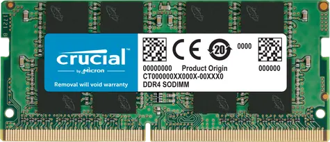 Crucial 8GB (1x8GB) 3200MHz / DDR4 / SODIMM / CL22 / Non-ECC / 1.2V / Bulk
