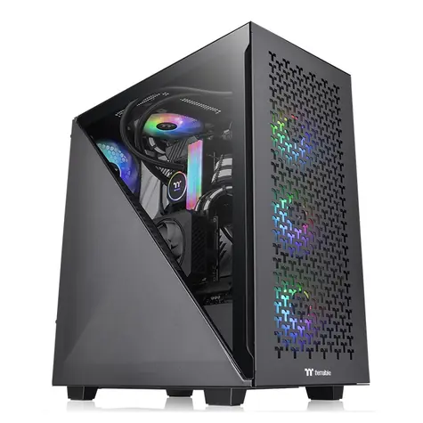 Thermaltake Divider 300 TG Air Black / ATX / 1x USB C 3.2 / 2 x USB 3.0 / Bez zdroje / průhledná bočnice
