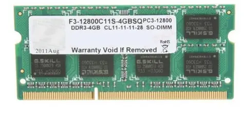 G.Skill 4GB (1x4GB) 1600MHz / DDR3 / CL11 / SO-DIMM / 1.5V 