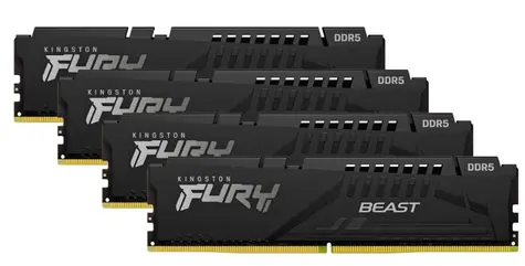 Kingston Fury Beast Black 128GB (4x32GB) DDR5 5600MHz / CL40 / DIMM / XMP