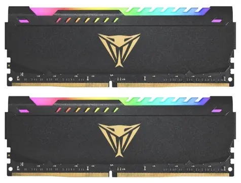 Patriot Viper Steel RGB 16GB (2x8GB) 3200MHz černá / DIMM / DDR4 / CL16 / XMP 2.0 / Non-ECC / Unbuffered / 1.35 V 