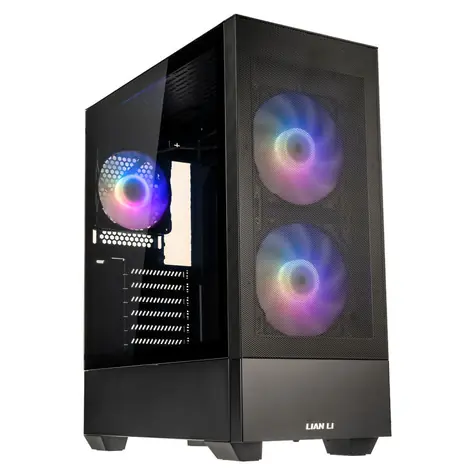 Lian Li Lacool 205 Mesh C / ATX / mATX / mini-ITX / 2xUSB 3.2 Gen 1 A + 1xUSB Gen 3.2 C / bez zdroje / průhledná bočnice