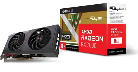 Sapphire PULSE RX 7600 GAMING OC 8G / 2755 MHz / 8GB D6 / 128-bit / 1x HDMI + 3x DP / 185W (8)