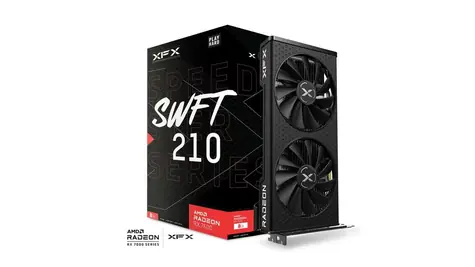 XFX SPEEDSTER SWFT 210 RX 7600 CORE EDITION / 1720-2655 MHz / 8GB D6 / 128-bit / 1x HDMI + 3x DP / 165W (8)
