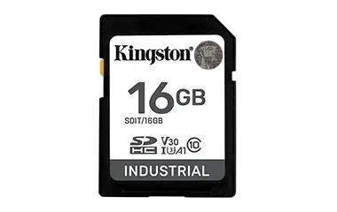 Kingston Industrial pSLC SDHC 16GB / UHS-I V30 / U3 / A1 / Class 10 / Odolná