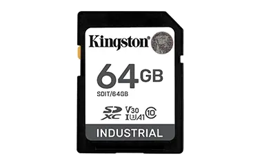 Kingston Industrial pSLC SDXC 64GB / UHS-I V30 / U3 / A1 / Class 10 / Odolná