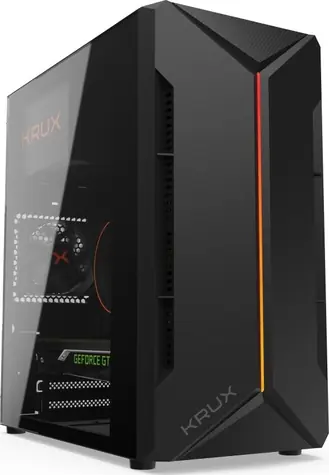 KRUX Astro černá / PC skříň / micro-ATX / mini-ITX / průhledná bočnice / bez zdroje 