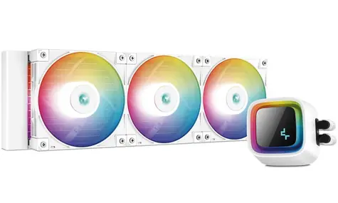 DEEPCOOL LS720 bílá / komplet vodního chlazení / 3x 120mm / ARGB / TDP 300W