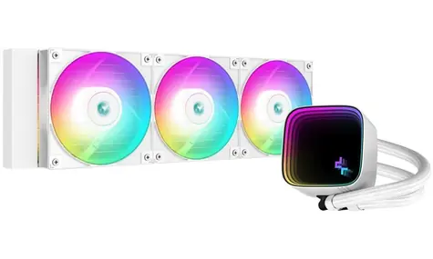 DEEPCOOL LS720 SE bílá / komplet vodního chlazení / 3x 120mm / ARGB / TDP 300W