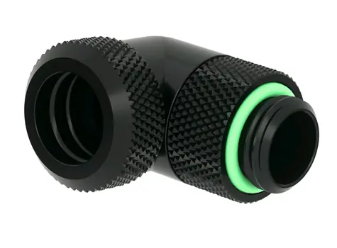 Barrow G1/4 (M) šroubení pro 12mm pevnou trubici - 90° koleno černá