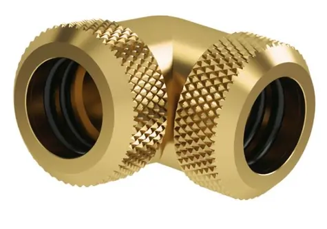 Barrow Spojka pro 12mm pevnou trubici - 90° koleno zlatá