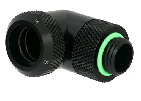 Barrow G1/4 (M) šroubení pro 14mm pevnou trubici - 90° koleno černá