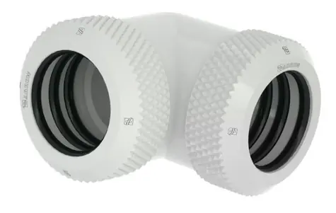 Barrow Spojka pro 14mm pevnou trubici - 90° koleno bílá