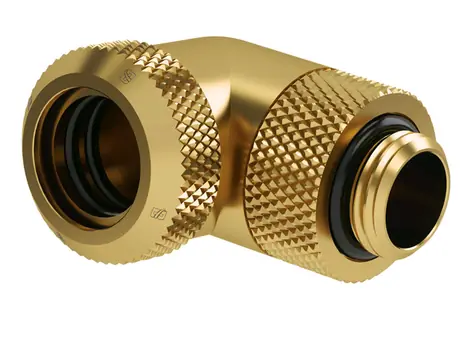 Barrow G1/4 (M) šroubení pro 14mm pevnou trubici - 90° koleno zlatá
