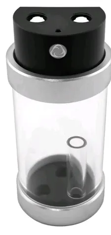 Singularity Computers Protium expanzní nádrž 100mm černá - stříbrná / 7x G1/4