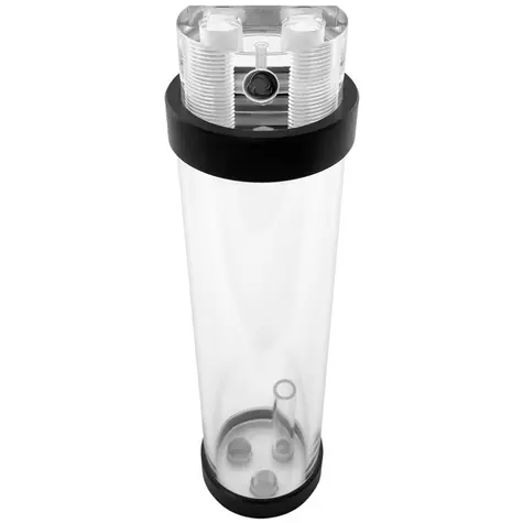 Singularity Computers PROTIUM-M-BP expanzní nádrž 200mm čirá - černá / 7x G1/4