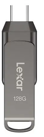 Lexar JumpDrive D400 Dual 128GB / Flash Disk / USB-A / USB-C / Rychlost přenosu až: 130MBs